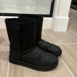 Black leather uggs